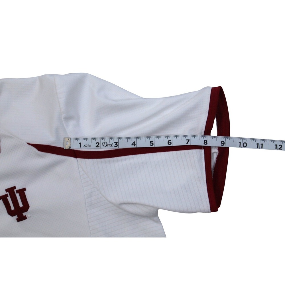 Adidas Indiana Hoosiers Mens Large White Climalite Polo Shirt 1897A IU NCAA - Picture 6 of 9